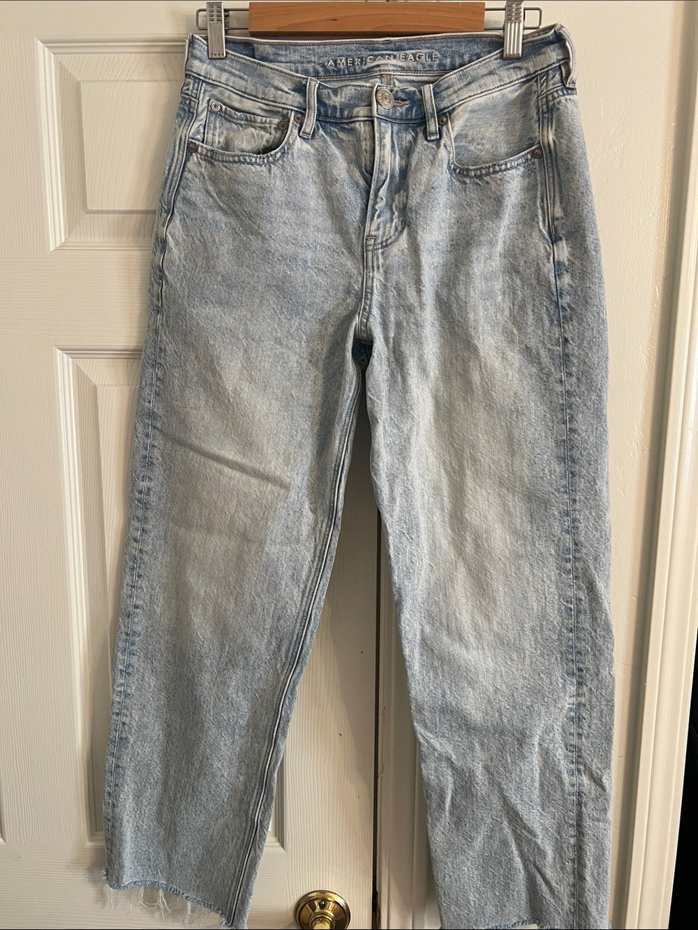 American Eagle Outfitters Light Blue Straight Leg Jeans